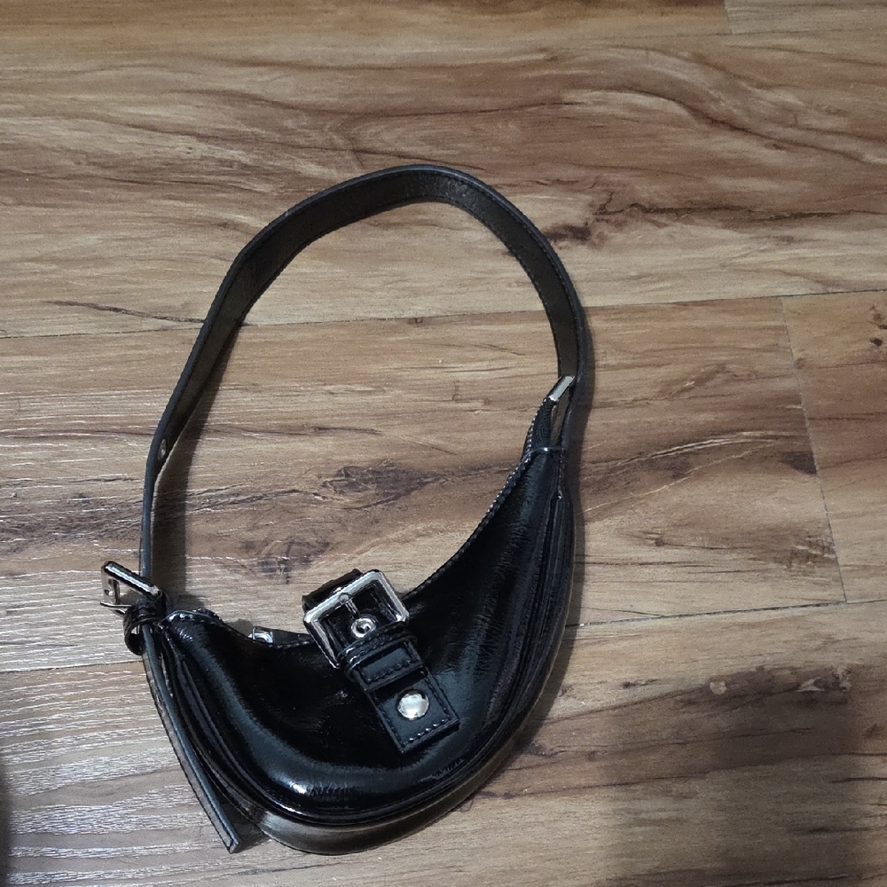 Forever 21 Black Patent Mini  Bag